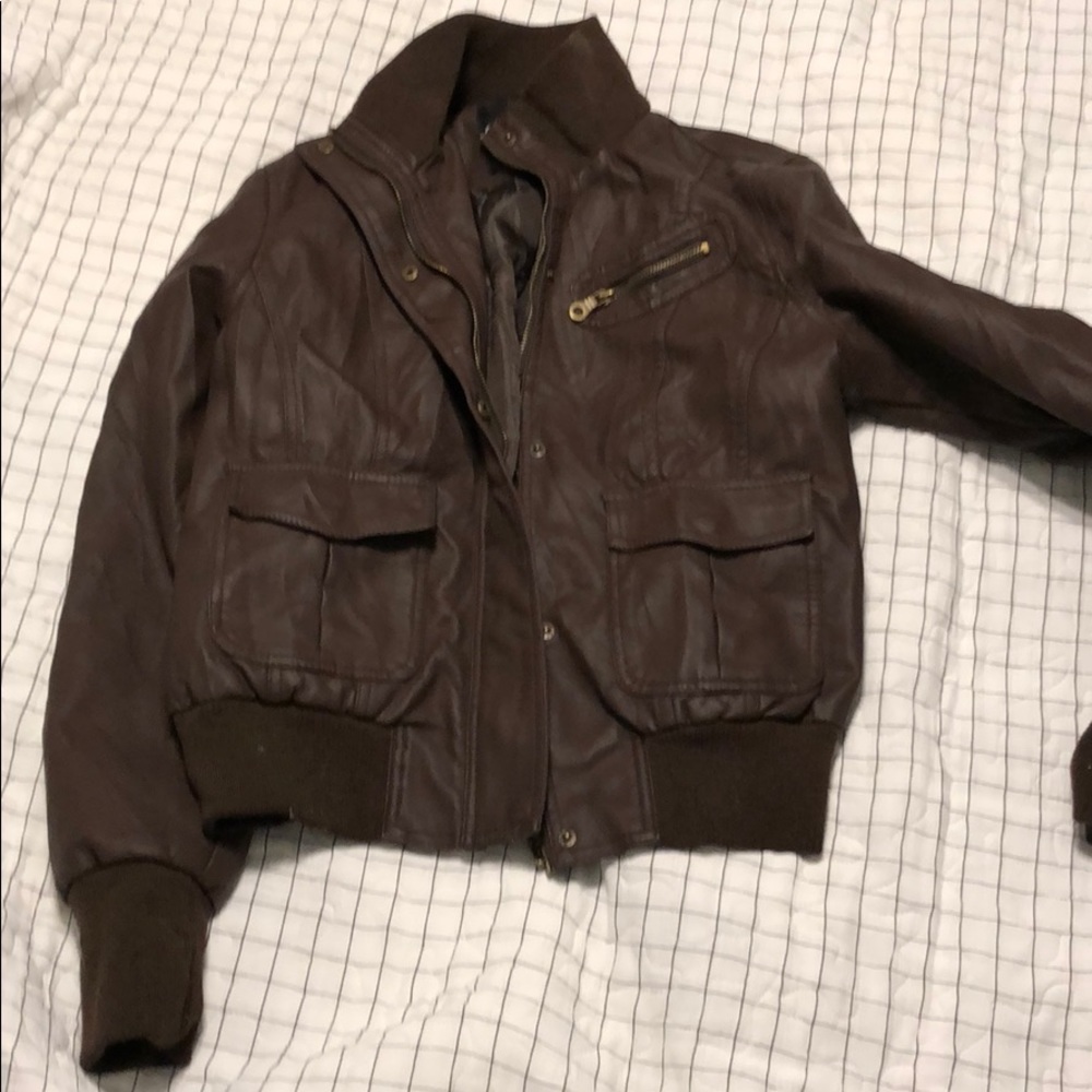 DEB pleather bomber jacket